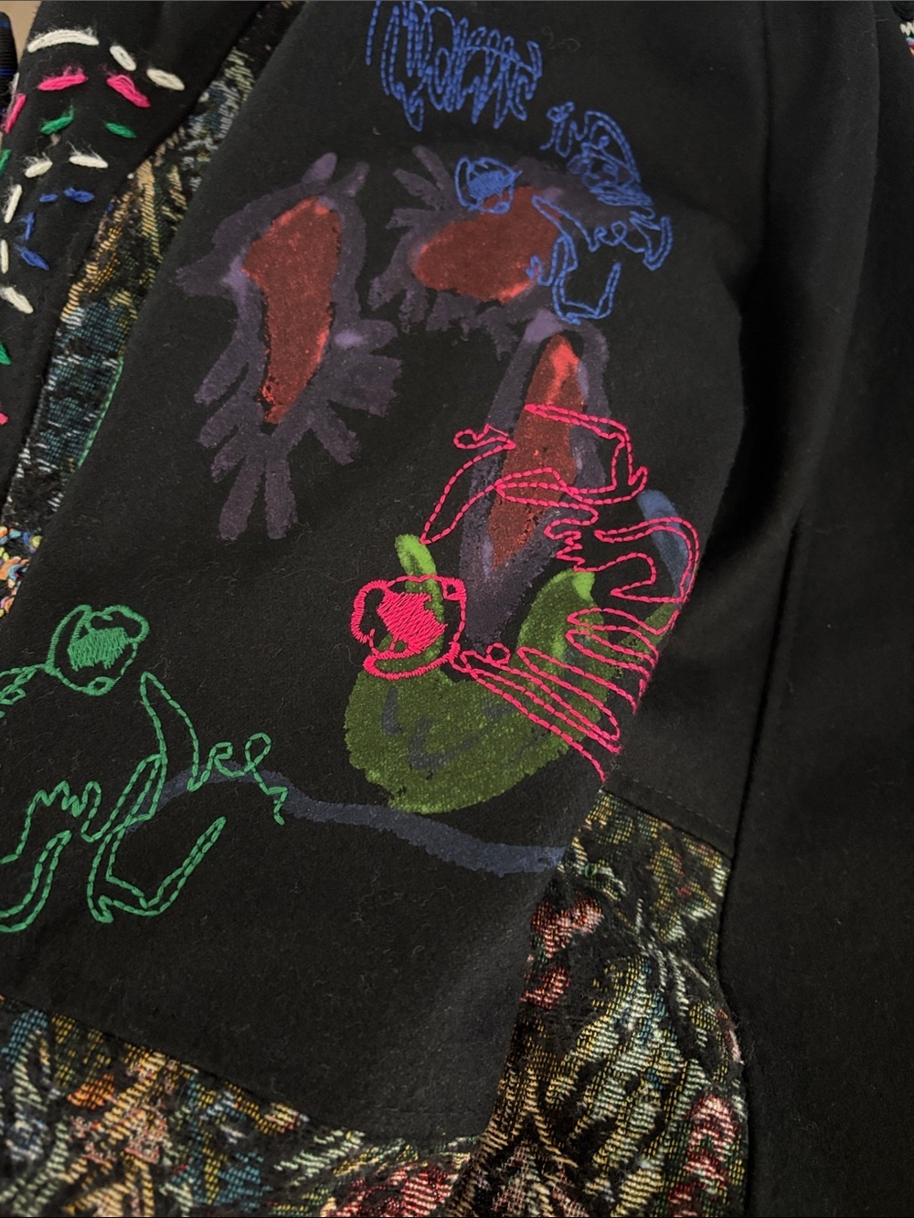 KESSLEY Patchwork Embroidered Hooded Jacket – Size M - Picture 16 of 16